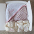 Coffret Bébé Personnalisé – Sortie de Bain, Couverture Minky et Ensemble en Maille de coton – Oeko-Tex - Quantité Limitée